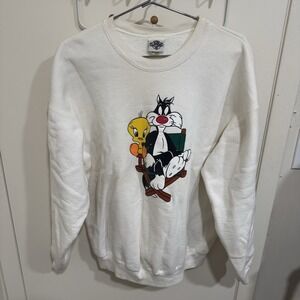 Vintage Acme Clothing Sweatshirt Crewneck 90s Tweety Sylvester Double Sided XL